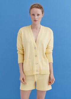 Knitted Cotton Cardigan with Buttons Sun