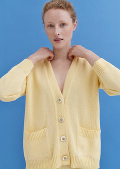 Knitted Cotton Cardigan with Buttons Sun