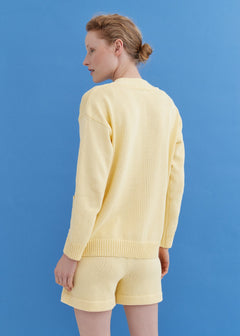 Knitted Cotton Cardigan with Buttons Sun