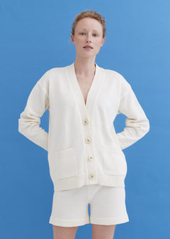 Knitted Cotton Cardigan with Buttons Lily