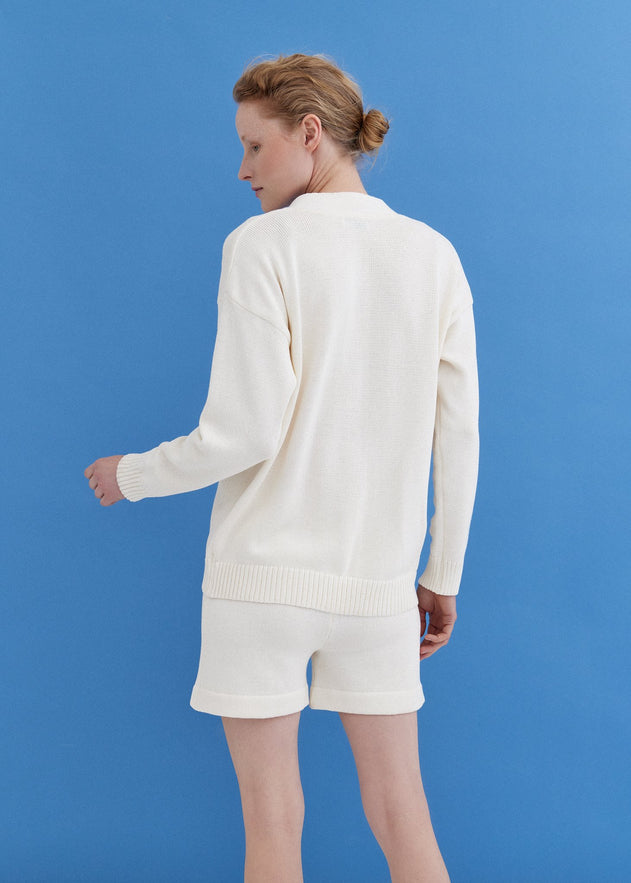 Knitted Cotton Cardigan with Buttons Lily