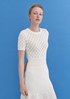 Knitted Cotton Lace Dress