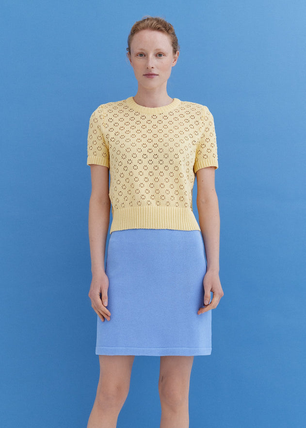 Knitted Cotton Lace Top Sun