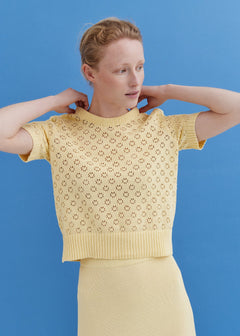 Knitted Cotton Lace Top Sun
