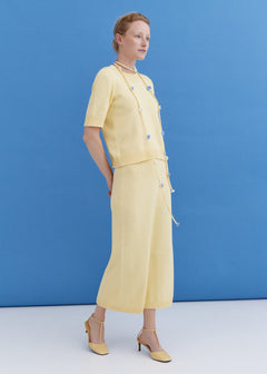 Knitted Cotton Midi Skirt Sun