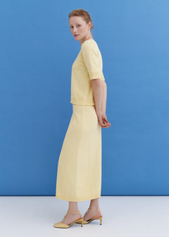 Knitted Cotton Short Sleeve Top Sun