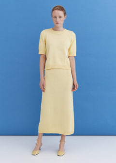 Knitted Cotton Short Sleeve Top Sun