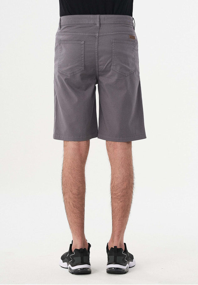 Men's Five-Pocket Organic Cotton Bermuda Shorts Shadow