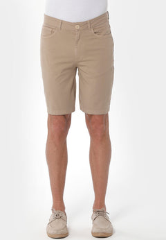 Men's Five-Pocket Organic Cotton Shorts Beige