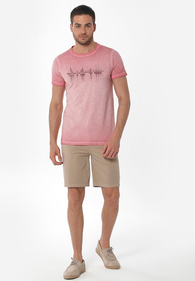 Men's Five-Pocket Organic Cotton Shorts Beige