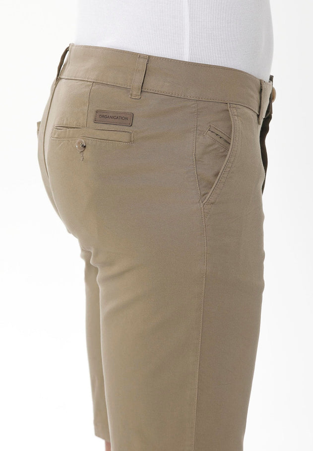 Men's Slim Organic Cotton Chino Shorts Olive