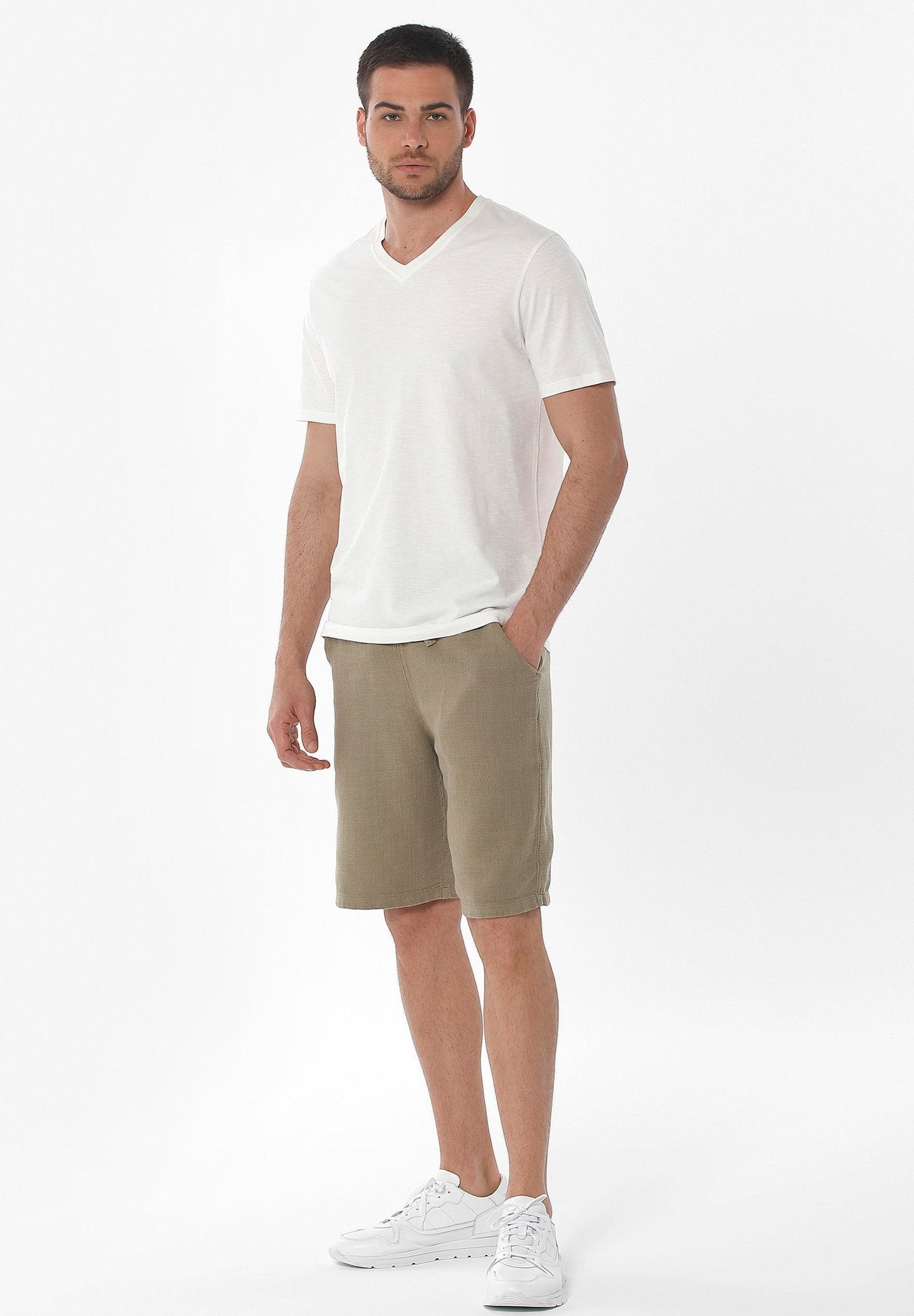 Miesten Rennot Shortsit Olive Green