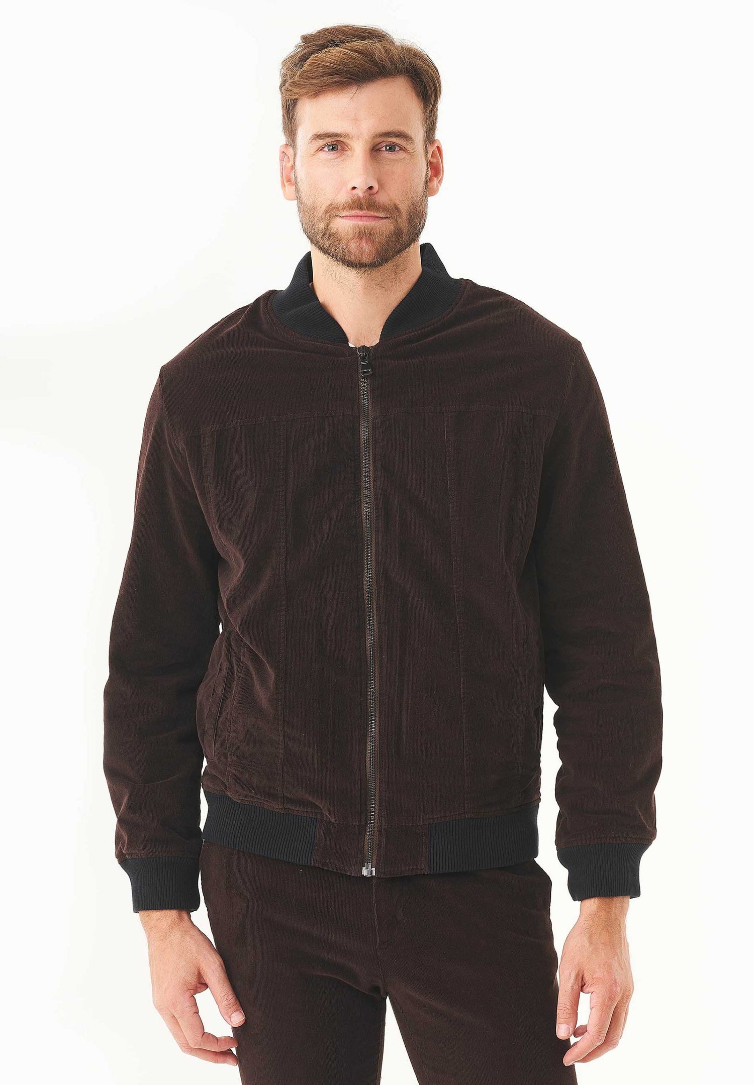 Men's Corduroy Bomber Jacket Espresso