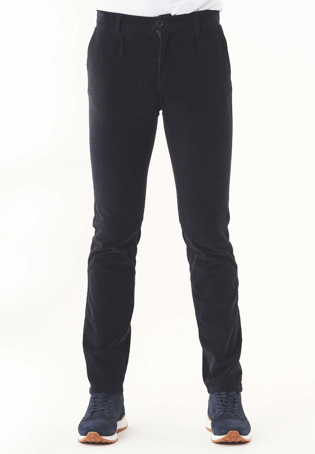 Miesten Vakosamettihousut Dark Navy