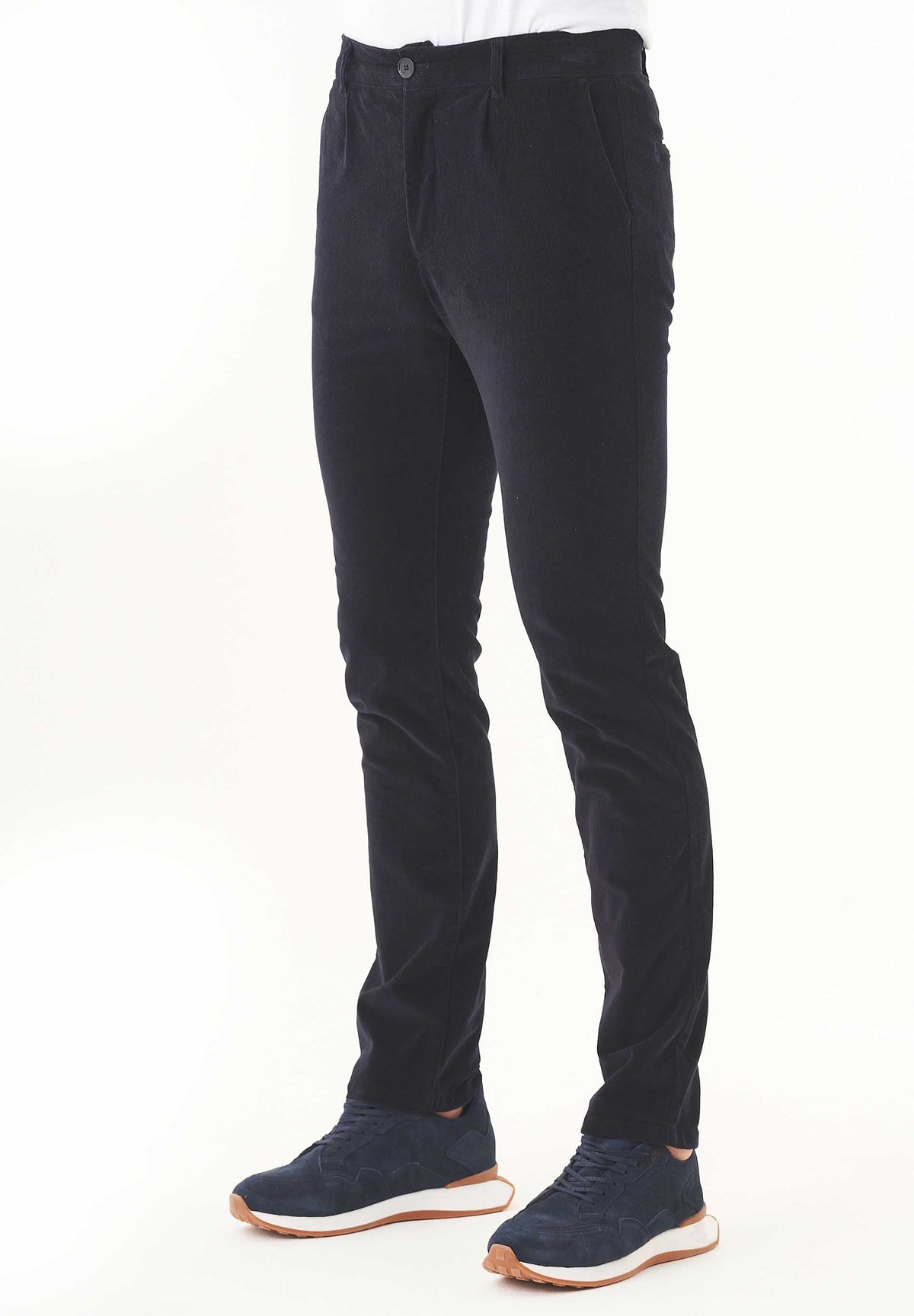 Miesten Vakosamettihousut Dark Navy