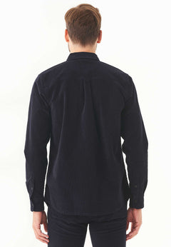 Men's Corduroy Button-Up Shirt Dark Navy