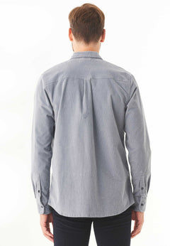 Men's Corduroy Button-Up Shirt Dusty Blue