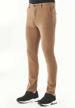 Men's Slim Fit Corduroy Trousers Camel