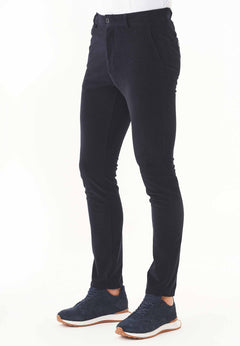 Men's Slim Fit Corduroy Trousers Dark Navy
