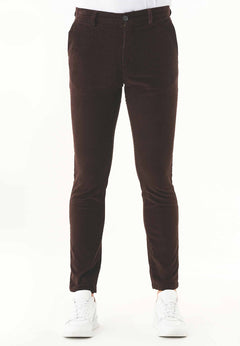 Men's Slim Fit Corduroy Trousers Espresso