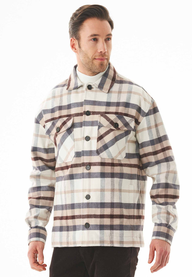 Men's Flannel Overshirt Plaid Multicolor