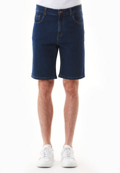 Men's Organic Cotton Denim Shorts Mid Blue