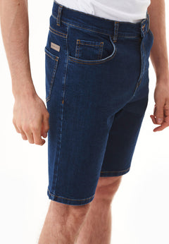 Men's Organic Cotton Denim Shorts Mid Blue
