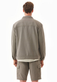Men's Organic Cotton Shirt Jacket Smokey Olive