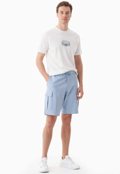 Men's Piqué Cargo Sweatshorts Ice Blue