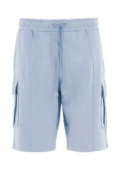 Men's Piqué Cargo Sweatshorts Ice Blue