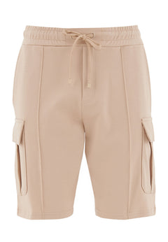 Men's Piqué Cargo Sweatshorts Soft Beige