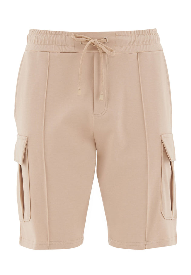 Men's Piqué Cargo Sweatshorts Soft Beige
