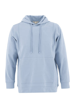 Men's Organic Cotton Pique Hoodie Ice Blue