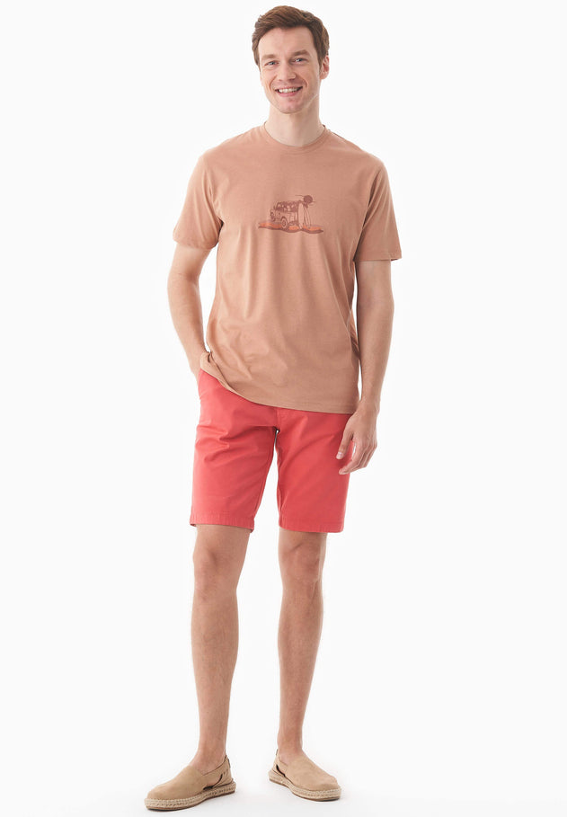Men's Sunset Surf Organic Cotton T-Shirt Tan