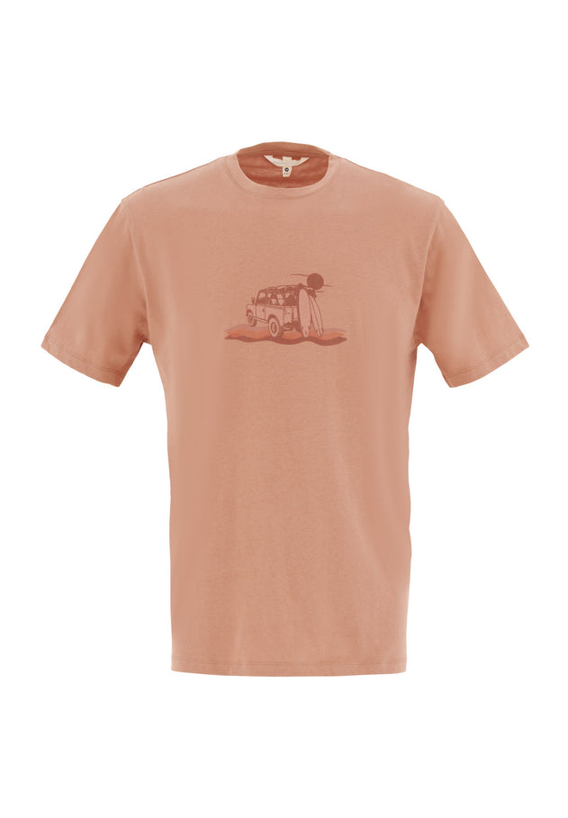 Men's Sunset Surf Organic Cotton T-Shirt Tan