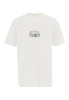 Men's Camera Organic Cotton T-Shirt Off White