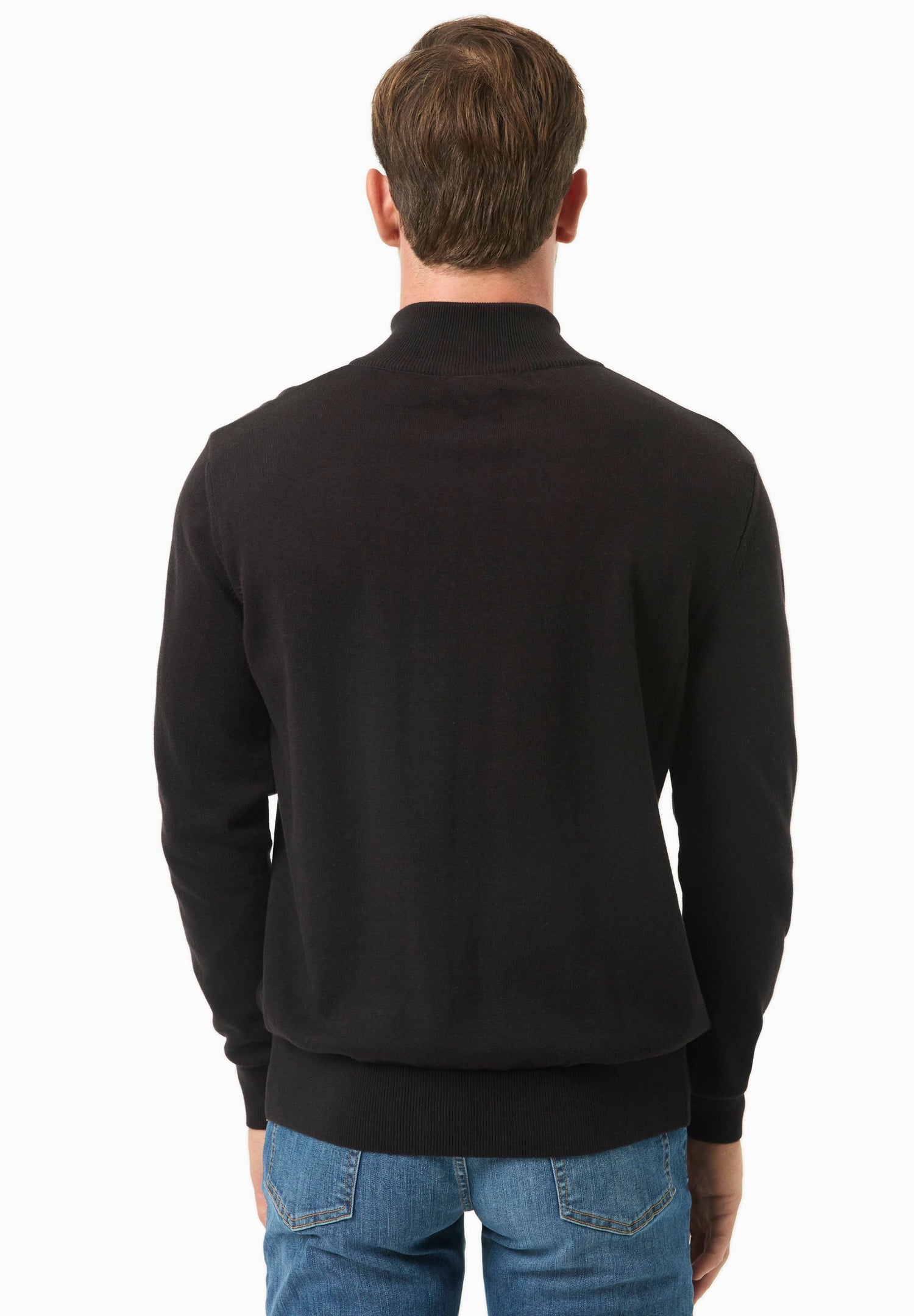 Men's Troyer Zip Sweater Black