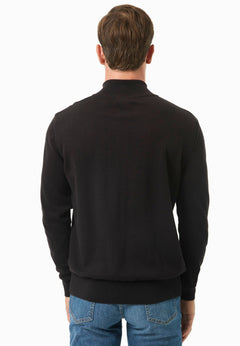 Men's Troyer Zip Sweater Black
