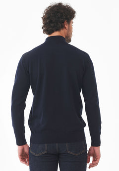 Men's Troyer Zip Sweater Dark Navy