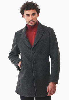 Men's Wool Blend Coat Asphalt