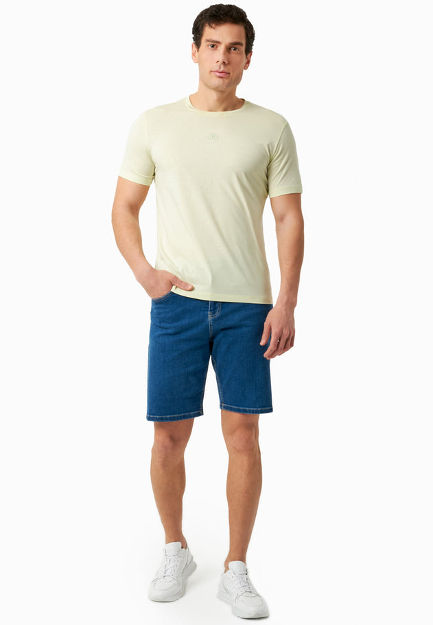 Men's Denim Organic Cotton Bermuda Shorts Medium Blue
