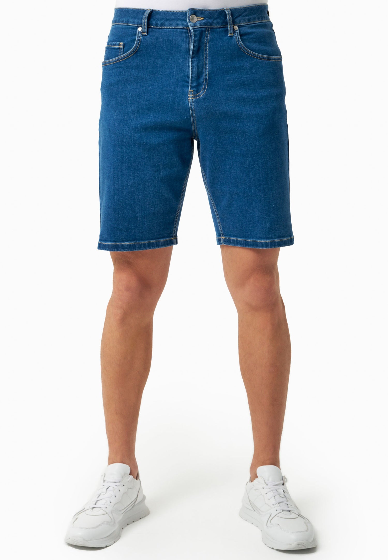 Men's Denim Organic Cotton Bermuda Shorts Medium Blue