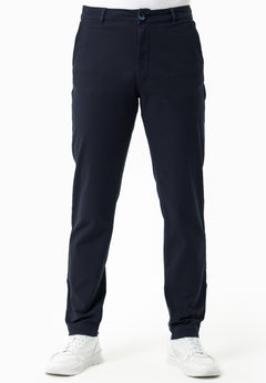 Men's Regular-Fit Organic Cotton Trousers Dark Navy