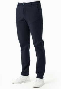 Men's Regular-Fit Organic Cotton Trousers Dark Navy