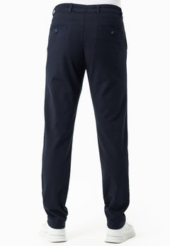 Men's Regular-Fit Organic Cotton Trousers Dark Navy