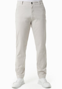 Men's Regular-Fit Organic Cotton Trousers Light Grey