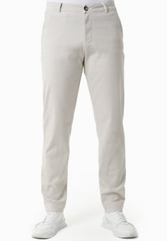 Men's Regular-Fit Organic Cotton Trousers Light Grey