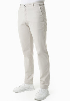 Men's Regular-Fit Organic Cotton Trousers Light Grey