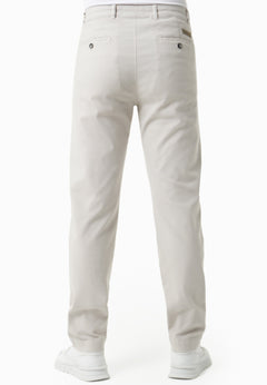 Men's Regular-Fit Organic Cotton Trousers Light Grey