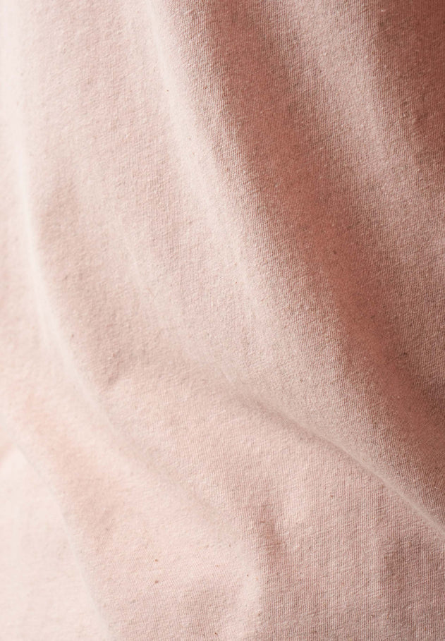 Men's Linen Blend T-Shirt With Chest Pocket Pastel Pink